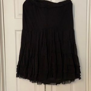 NWT Max Studio black tiered skirt
